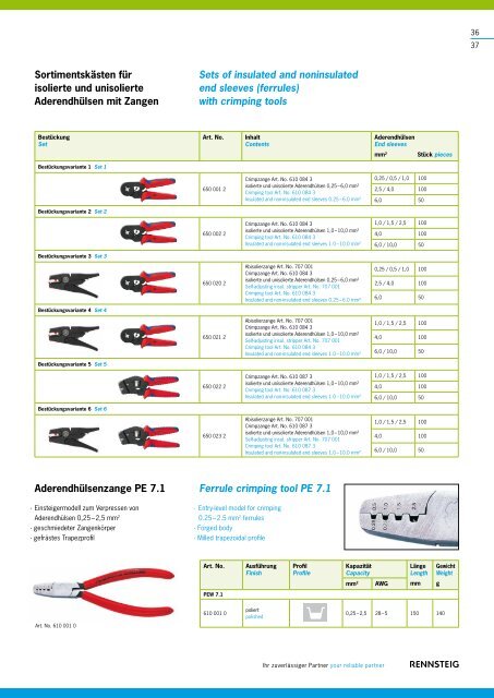 Kabelverarbeitung Cable & Connector Tools - Solarvest