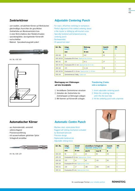 Werkzeuge Tools - Rennsteig Tools, Inc.