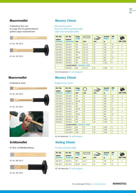 Werkzeuge Tools - Rennsteig Tools, Inc.