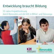 Entwicklung braucht Bildung - 20 Jahre ... - Renovabis