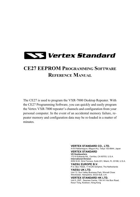 vertex standard programming software vertex standard programming software