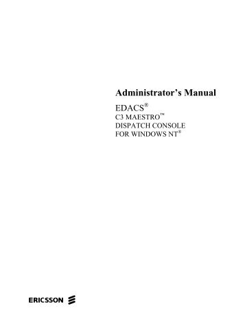 lzb-1897r1a - edacs c3 maestro dispatch console for windows nt