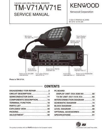 TM-V71 Service Manual - The Repeater Builder's Technical ...