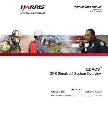 LBI-39194, Rev. B, EDACS GPS Simulcast System Overview