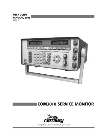 COM3010 SERVICE MONITOR - The Repeater Builder's Technical ...