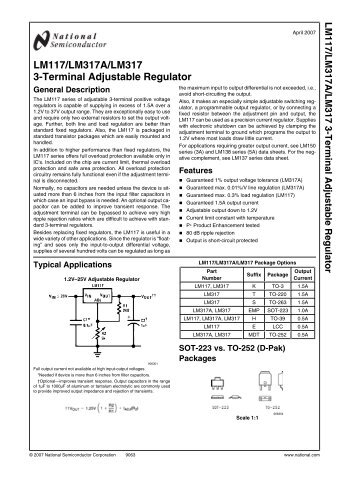 Notes LM117/LM317A/LM317 3-Terminal Adjustable Regulator - scien