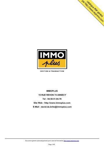 catalogue immobilier IMMOPLUS ANNECY - Repimmo