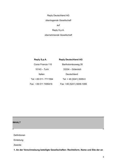 Einladung zur ordentlichen Hauptversammlung Tagesordnung - Reply