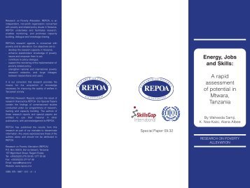 Energy, Jobs and Skills - Repoa