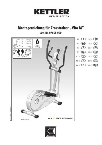 Montageanleitung für Crosstrainer „Vito M” - Fahrrad Kaiser GmbH