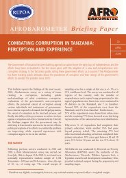 Combating Corruption in Tanzania - Repoa