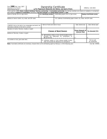 Ownership Certificate - ReportLab