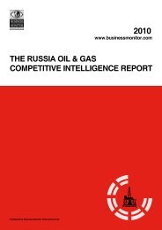 the RUSSIA oil & gas competitive intelligence report - Report Buyer