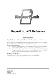 Reference Manual - ReportLab