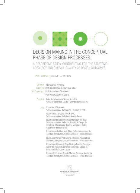 decision making in the conceptual phase of design processes