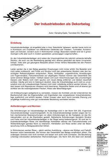 vsiu Empfehlung-Der Industrieboden als Dekorbelag.pdf - Repoxit AG