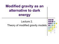 Theory of modified gravity - RESCEU