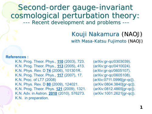 Higher (second) order gauge invariant perturbation theory - RESCEU