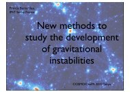 The development of gravitational instabilities - RESCEU