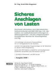 Sicheres Anschlagen von Lasten - Resch-Verlag