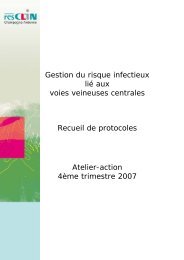 Gestion du risque infectieux lié aux voies veineuses centrales ...