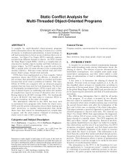 Static Conflict Analysis for Multi-Threaded Object-Oriented Programs