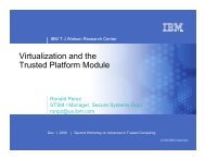 Virtualization and the Trusted Platform Module - IBM Research