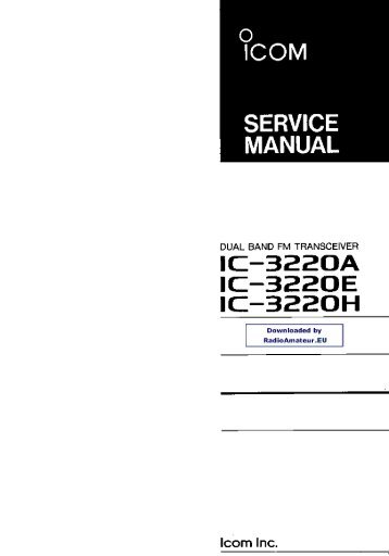 ICOM IC-3220 service manual