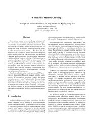 Conditional Memory Ordering - IBM Research