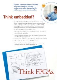Think Embedded? Think FPGAs. Think Altera.
