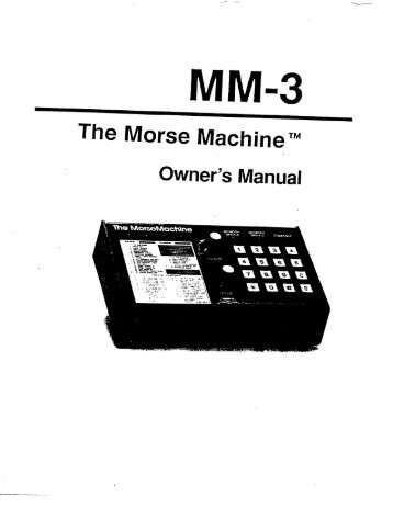 "Morsematic" Keyer model MM-3 - The Repeater Builder's Technical ...