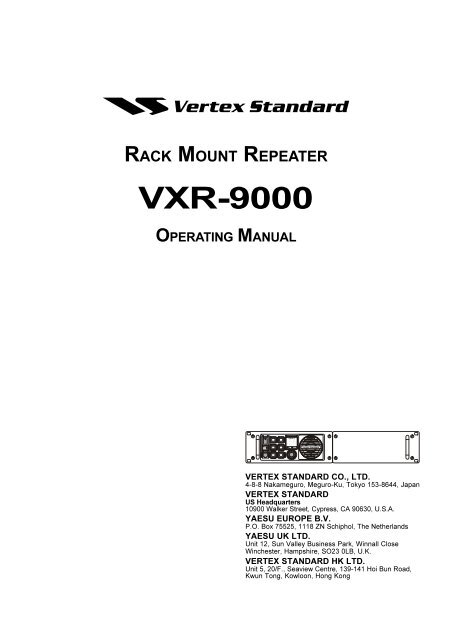 VXR-9000 - The Repeater Builder's Technical Information Page