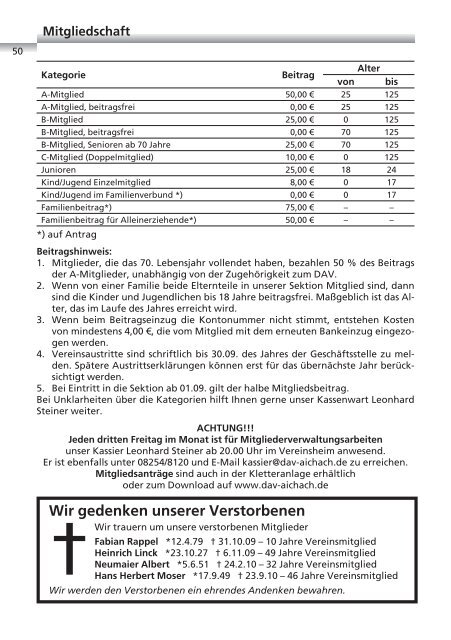 jahresprogramm 2011 - Sektion Aichach 1898 ev im Deutschen ...