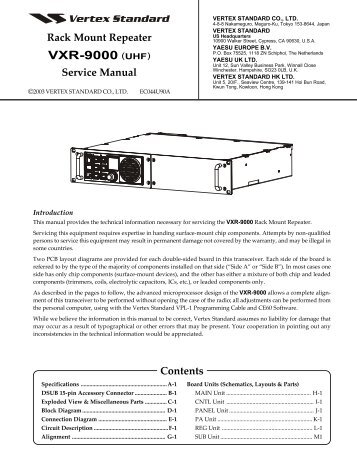 VXR-9000 (UHF) - The Repeater Builder's Technical Information Page