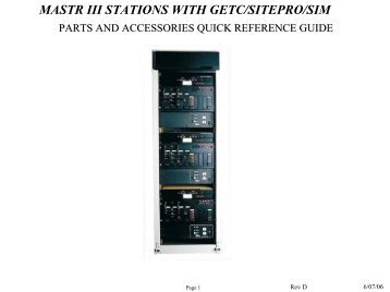 Mastr iii stations with getc/sitepro/sim