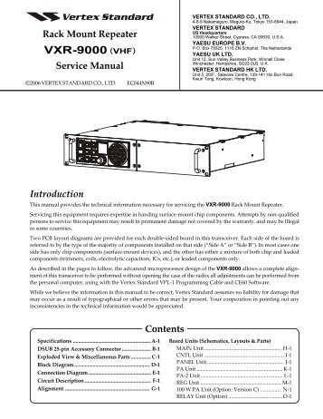 VXR-9000 (VHF) - The Repeater Builder's Technical Information Page