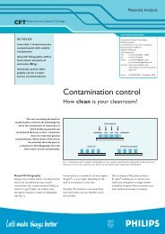 Contamination control - Philips Research