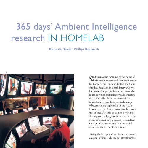 365 DAYS AMBIENT INTELLIGENCE IN HOMELAB - Philips Research