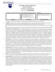 Non-Disclosure Agreement – Student Project