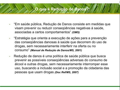 Redução de Danos à Saúde