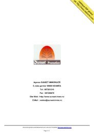 catalogue immobilier Agence SUNSET IMMOBILIER ... - Repimmo