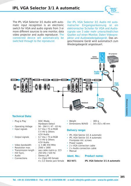 Installations Kits - Eberle AV