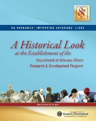A Historical Look - VHA Office of Research & Development