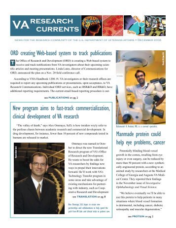 Research VA Currents - VHA Office of Research & Development ...