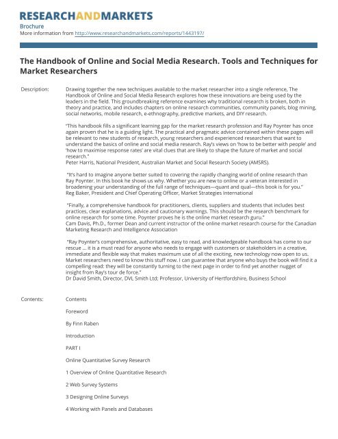 The Handbook of Online and Social Media Research. Tools and ...