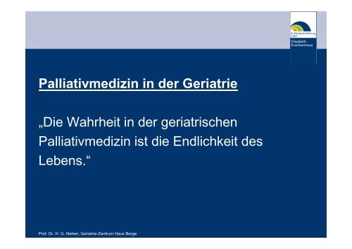 Prof Dr Nehen Vortrag 5 11 08 Verlauf der Demenz - AWO