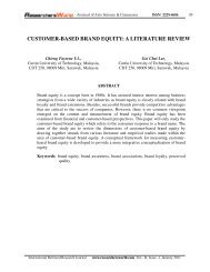 customer-based brand equity: a literature review - Researchers World