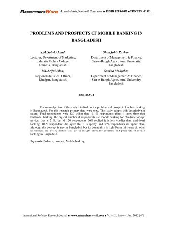 problems and prospects of mis in bangladesh essay World review of business research vol 2 no 2 march 2012 pp 16 - 31 corporate governance-its problems & prospects in banking industry in bangladesh. problems and prospects of mis in bangladesh essay World review of business research vol 2 no 2 march 2012 pp 16 - 31 corporate governance-its problems & prospects in banking industry in bangladesh.