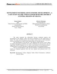 settlement patterns and economic development - Researchers World