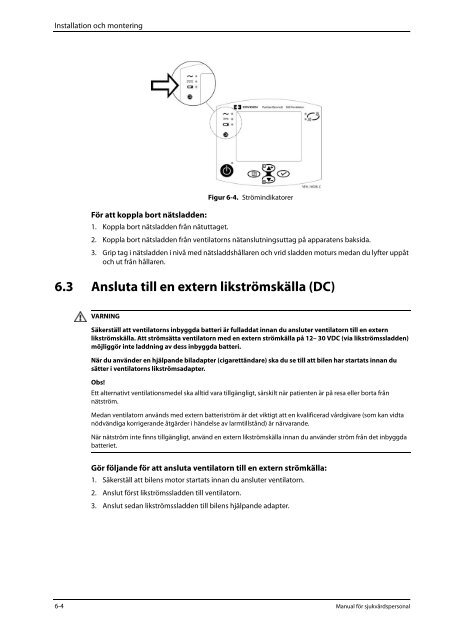 3.6 Parametrar och inställningsintervall för P Simv-läge - Covidien